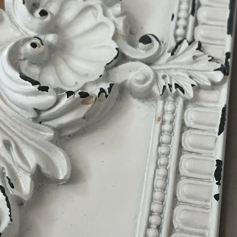 White Ornate Picture Frame 4.5 x 6.5 in Heavily Distressed Baroque Hobby Lobby